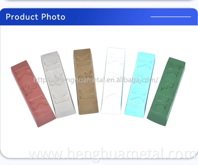 HENGHUA 2022 CUSTOMIZED LOGO SOLID BLUE POLISHING WAX COMPOUND PASTE BAR